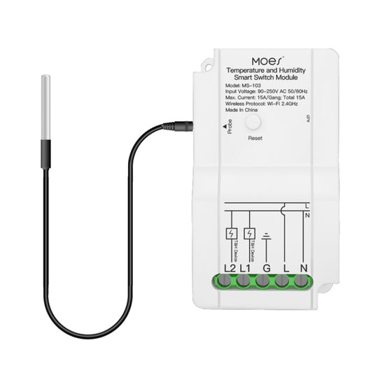 WiFi Switch Module+Temperature Probe Tuya Dual-way Temperature and Humidity Switch Timer Smart Switch - Smart Switch by PMC Jewellery | Online Shopping South Africa | PMC Jewellery