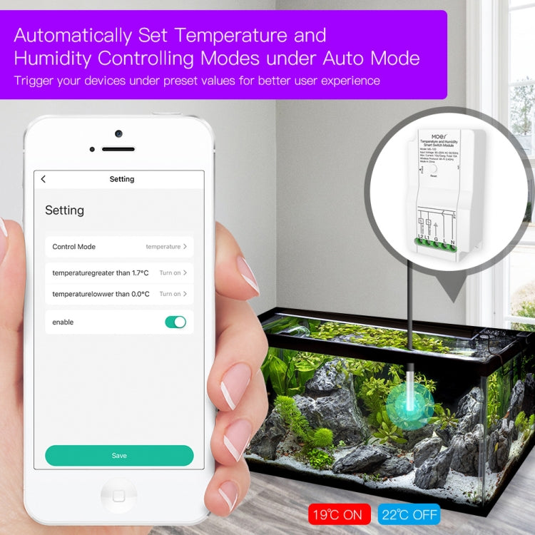 WiFi Switch Module+Temperature Probe Tuya Dual-way Temperature and Humidity Switch Timer Smart Switch - Smart Switch by PMC Jewellery | Online Shopping South Africa | PMC Jewellery