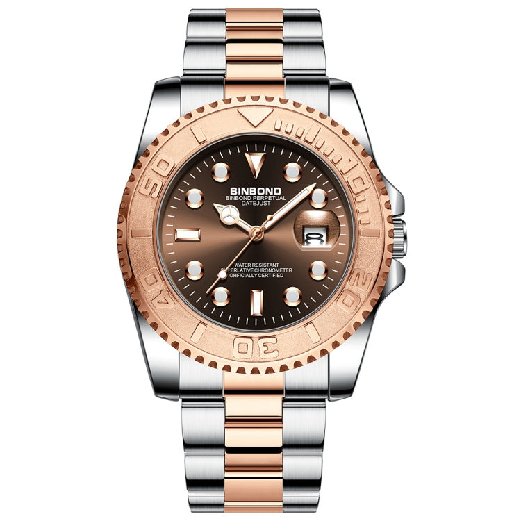BINBOND B930 Metal Gear Luminous Quartz Watch 30M Waterproof Sports Watch, Color: Rose Gold-Rose Gold - free shipping - PMC TechLife - Order now!