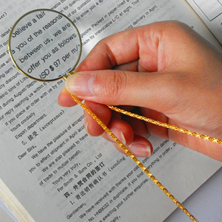 Metal Chain Round Expansion Mirror Glass Lens Necklace Magnifier(Gold) - free shipping - PMc TechLife - Order now!