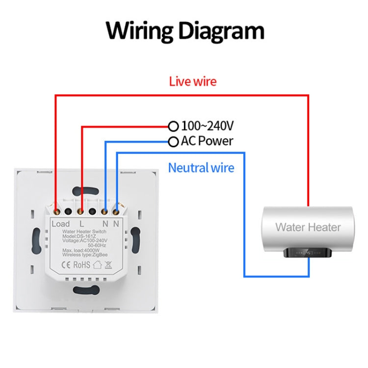 WIFI 20A Water Heater Switch White High Power Time Voice Control EU Plug - Smart Switch by PMC Jewellery | Online Shopping South Africa | PMC Jewellery | Buy Now Pay Later Mobicred