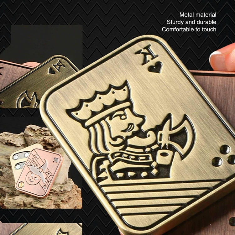 Poker Magnetic Metal Slider Stress Relief Toy EDC Top Spinning Poker Toys Decompress, Color: Bronze - Spinning Toys by PMC Jewellery | Online Shopping South Africa | PMC Jewellery