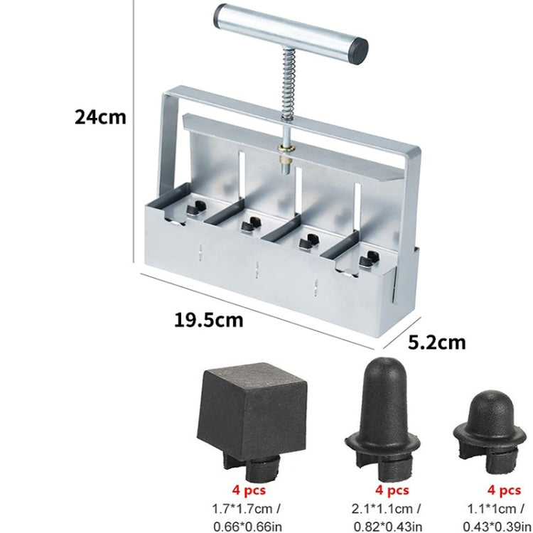 Handheld Seedling Soil Blocker Makes Four 2 by 2 Inches Soil Blocks for Garden Prep(Square) - Garden Hand Tools by PMC Jewellery | Online Shopping South Africa | PMC Jewellery