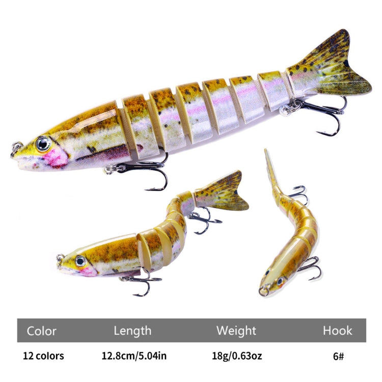 HENGJIA JM064 Multi-section Fish Minnow Bionic Fake Lures Sea Fishing Sinking Lures, Size: 12.8cm 18g(10) - Fishing Lures by HENGJIA | Online Shopping South Africa | PMC TechLife | Buy Now Pay Later Mobicred