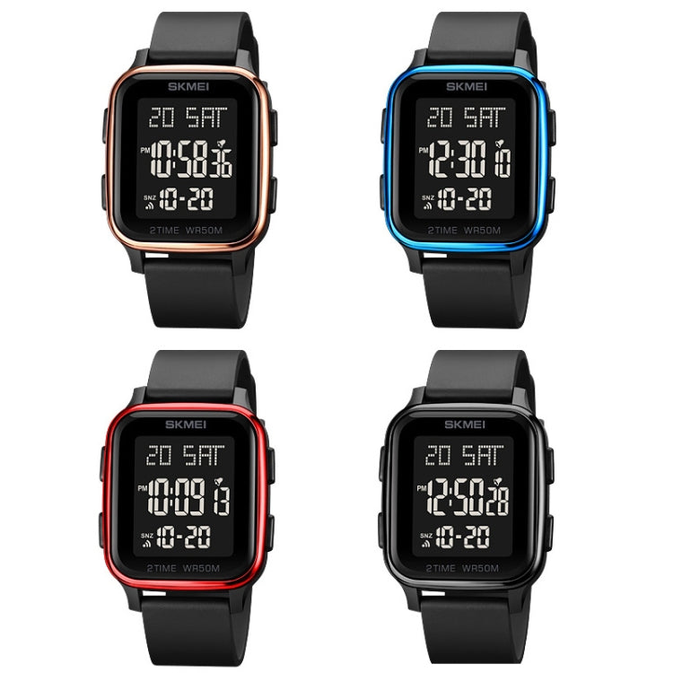 SKMEI 1858 Square Waterproof Digital Dual Display LED Luminous Watch(Black) - free shipping - PMC TechLife - Order now!