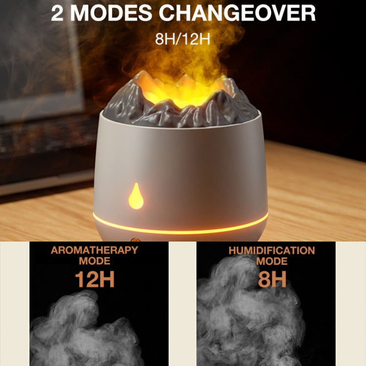 HS01 Simulation Flame Humidifier Home Aromatherapy Machine With Night Light(Black) - free shipping - PMC TechLife - Order now!