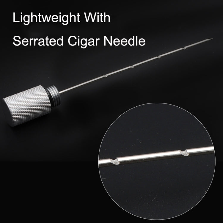 Lightweight With Serrated Cigar Needle Dredger Drilled Smoke Vent(Silver) - Cigarette Box & Ashtrays by PMC TechLife | Online Shopping South Africa | PMC TechLife | Buy Now Pay Later Mobicred