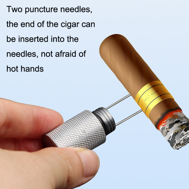 Lightweight With Serrated Cigar Needle Dredger Drilled Smoke Vent(Gold) - Cigarette Box & Ashtrays by PMC TechLife | Online Shopping South Africa | PMC TechLife | Buy Now Pay Later Mobicred