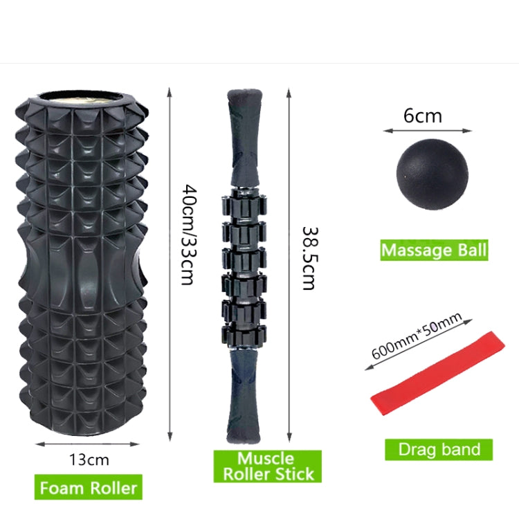 6pcs/set Crescent Hollow Foam Roller Yoga Column Set Fitness Muscle Relaxation Massager Set(45cm Purple) - Yoga Blocks by PMC Jewellery | Online Shopping South Africa | PMC Jewellery