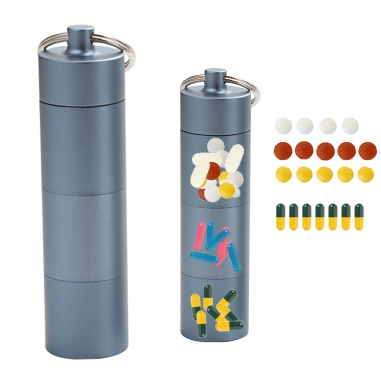 Outdoor First Aid Sealed Waterproof Pill Jar Aluminum Alloy Portable Emergency Pill Box(Blue) - free shipping - PMC TechLife - Order now!