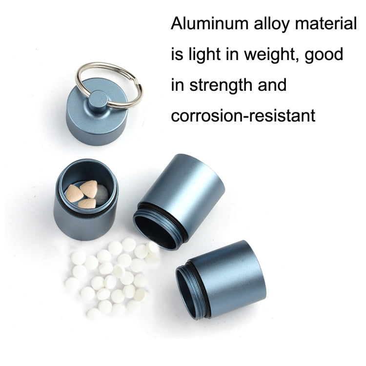 Outdoor First Aid Sealed Waterproof Pill Jar Aluminum Alloy Portable Emergency Pill Box(Blue) - free shipping - PMC TechLife - Order now!