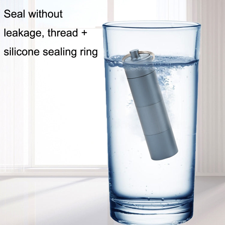 Outdoor First Aid Sealed Waterproof Pill Jar Aluminum Alloy Portable Emergency Pill Box(Blue) - free shipping - PMC TechLife - Order now!