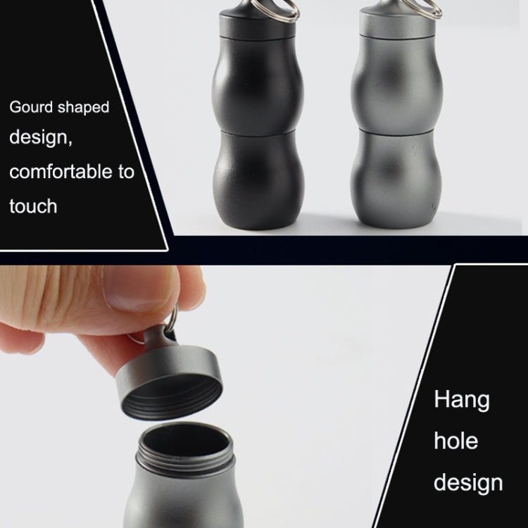 F25 Outdoor First Aid Pill Sealed Bottle Mini Waterproof Metal Medicine Jar Keychain(Champagne) - free shipping - PMC TechLife - Order now!