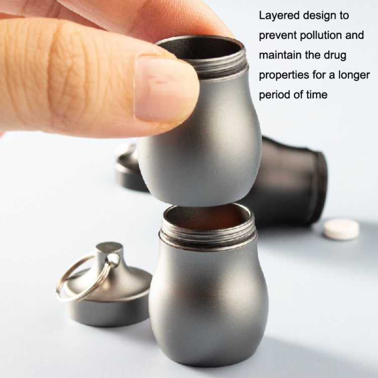 F25 Outdoor First Aid Pill Sealed Bottle Mini Waterproof Metal Medicine Jar Keychain(Champagne) - free shipping - PMC TechLife - Order now!