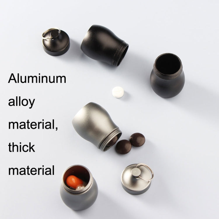 F25 Outdoor First Aid Pill Sealed Bottle Mini Waterproof Metal Medicine Jar Keychain(Champagne) - free shipping - PMC TechLife - Order now!