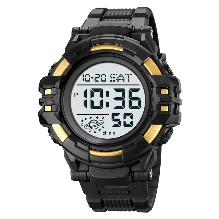SKMEI 2003 Multifunctional Back Light Sports Watch Mens Countdown Date Alarm Clock Watch(Gold White Machine) - free shipping - PMC TechLife - Order now!