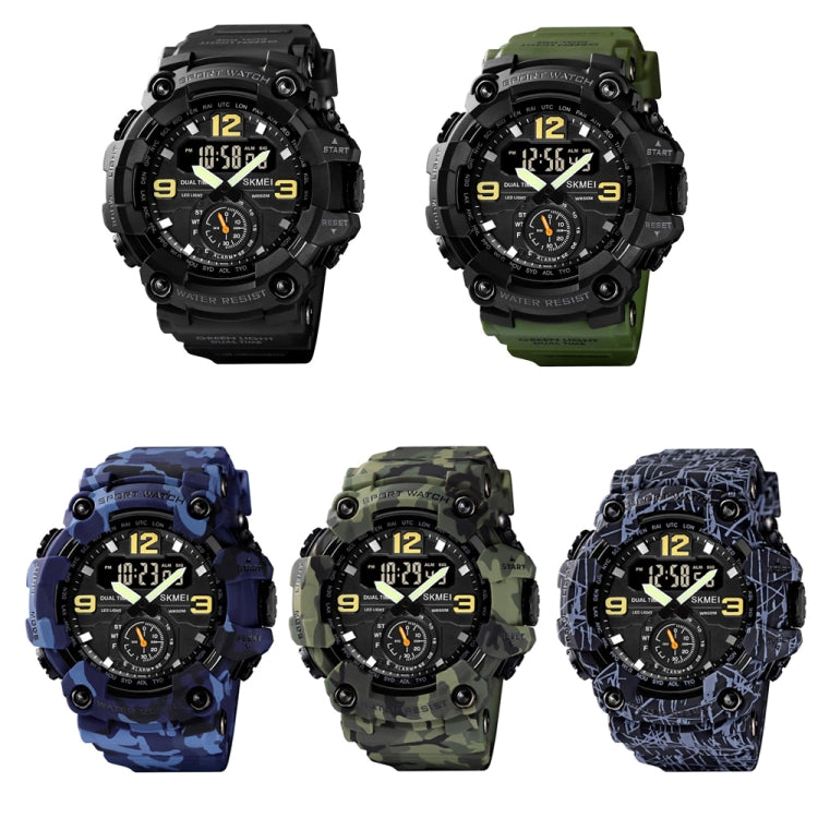 SKMEI 1637 Sports Digital Display Outdoor Shockproof Plastic Large Dial Men Watch, Color: Blue Camouflage - free shipping - PMC TechLife - Order now!