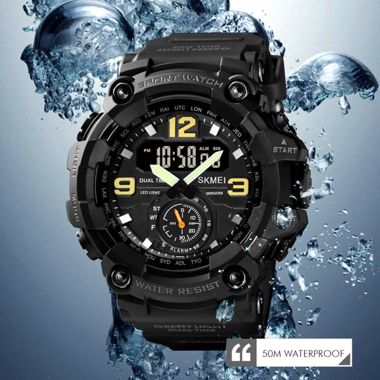 SKMEI 1637 Sports Digital Display Outdoor Shockproof Plastic Large Dial Men Watch, Color: Gray Black - free shipping - PMC TechLife - Order now!