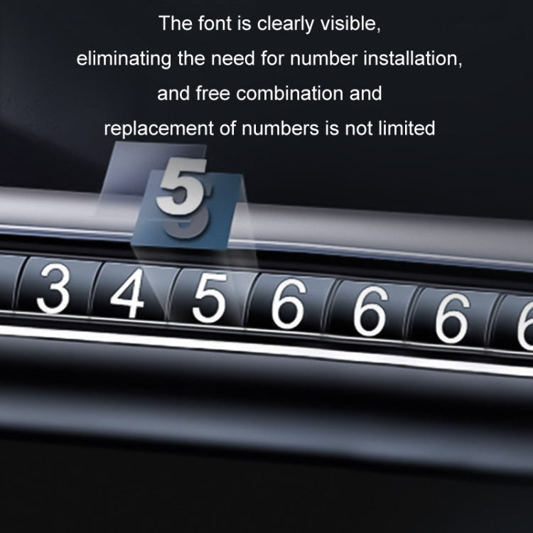 Vehicle Safety Hammer Temporary Parking Phone Number Plate(Silver) - free shipping - PMC TechLife - Order now!