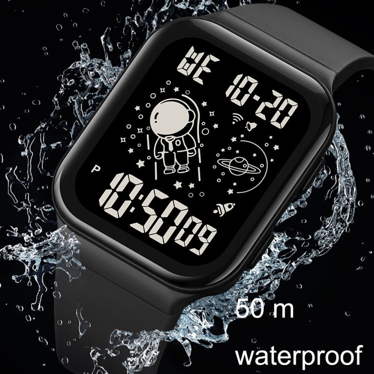 SKMEI 1863 Multifunctional Astronaut Student Digital Sports Square Watch(Black White Machine) - free shipping - PMC TechLife - Order now!