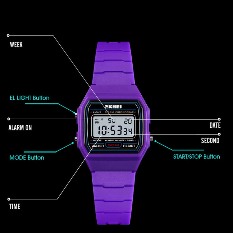 SKMEI 1460 Children Luminous Multifunctional Waterproof Thin Sports Watch(Black) - free shipping - PMC TechLife - Order now!