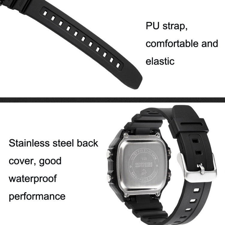 SKMEI 1998 Transparent Shell Ice Sensor Outdoor Sports Waterproof Multi-function Watch(Black) - free shipping - PMC TechLife - Order now!