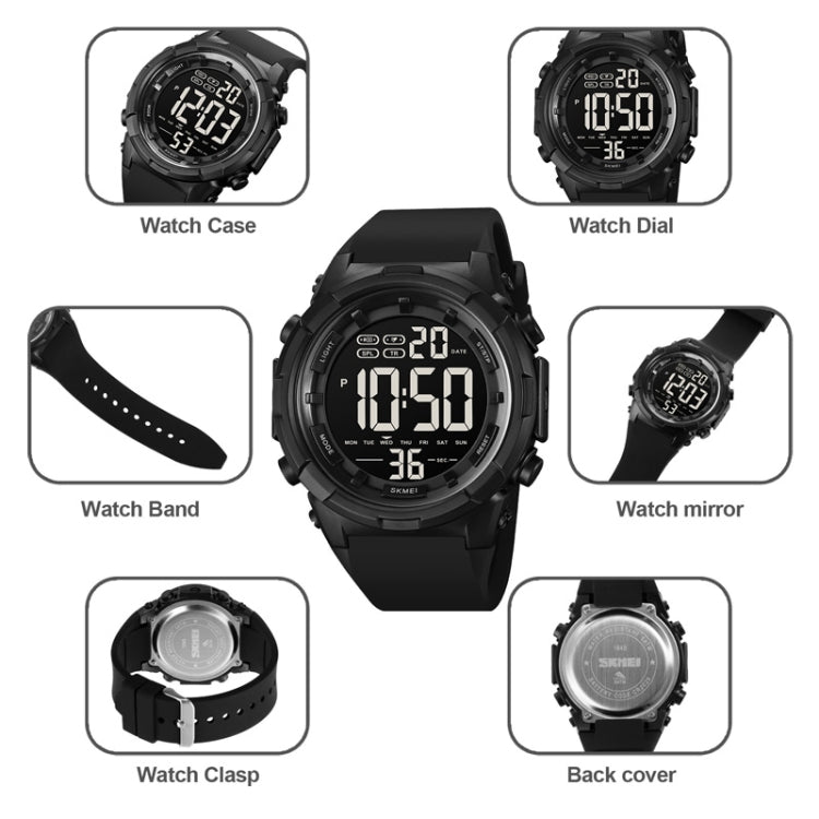 SKMEI 1845 Outdoor Waterproof Large Dial Multifunctional Sports Men Watch(Dark Blue) - free shipping - PMC TechLife - Order now!