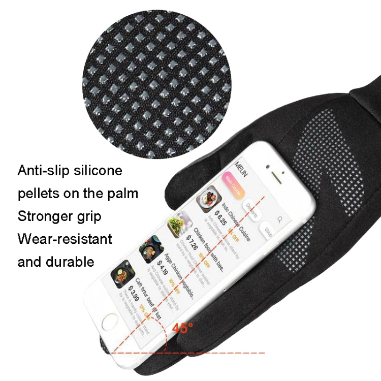 Touch Screen Anti-slip Waterproof Outdoor Sports Warm Cycling Gloves, Size: XL(Black) - free shipping - PMC TechLife - Order now!