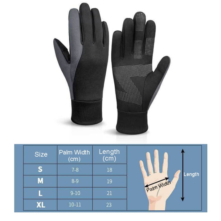 Touch Screen Anti-slip Waterproof Outdoor Sports Warm Cycling Gloves, Size: XL(Black) - free shipping - PMC TechLife - Order now!