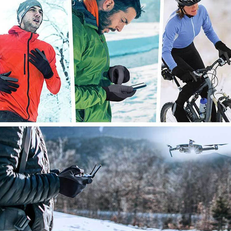 Touch Screen Anti-slip Waterproof Outdoor Sports Warm Cycling Gloves, Size: L(Black) - Cycling Gloves by PMC TechLife | Online Shopping South Africa | PMC TechLife | Buy Now Pay Later Mobicred