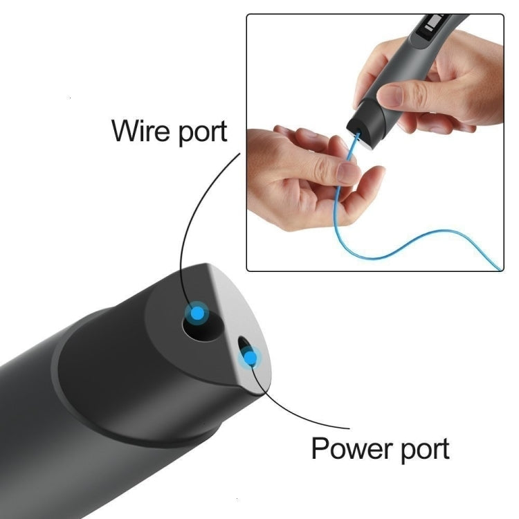 SL-300  3D Printing Pen 8 Speed Control High Temperature Version Support PLA/ABS Filament With UK Plug(Black and White) - 3D Printer by PMC Jewellery | Online Shopping South Africa | PMC Jewellery | Buy Now Pay Later Mobicred