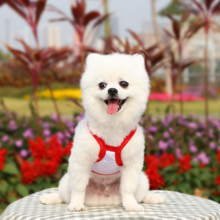 2pcs Suspenders Vests Mesh Breathable Pet Clothes, Size: M(Red Dinosaur) - Clothing by PMC Jewellery | Online Shopping South Africa | PMC Jewellery