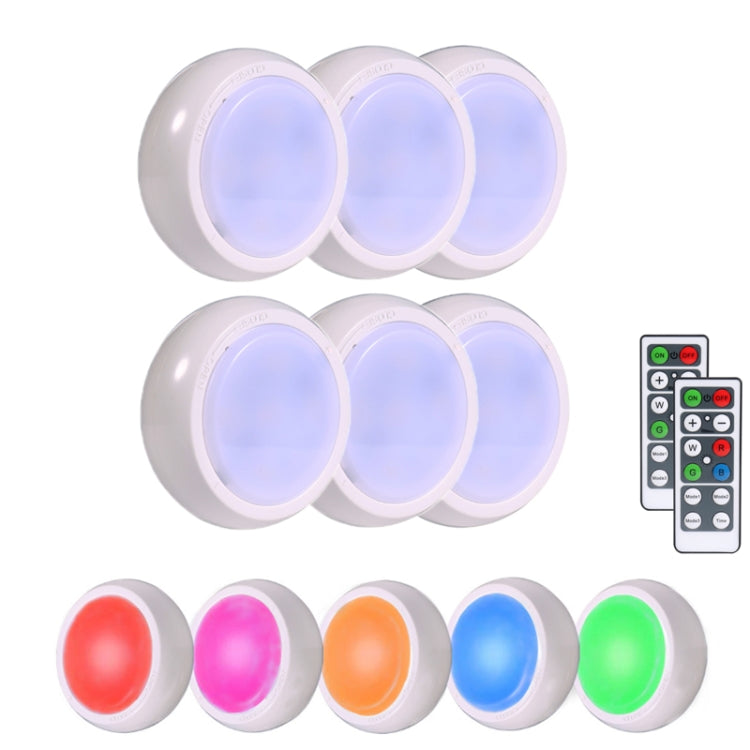 Ambience Pat Light Bedside Eye Protection Night Light, Color: RGBW Color Light Charging(6pcs With 2 Remote Control) - Novelty Lighting by PMC TechLife | Online Shopping South Africa | PMC TechLife | Buy Now Pay Later Mobicred