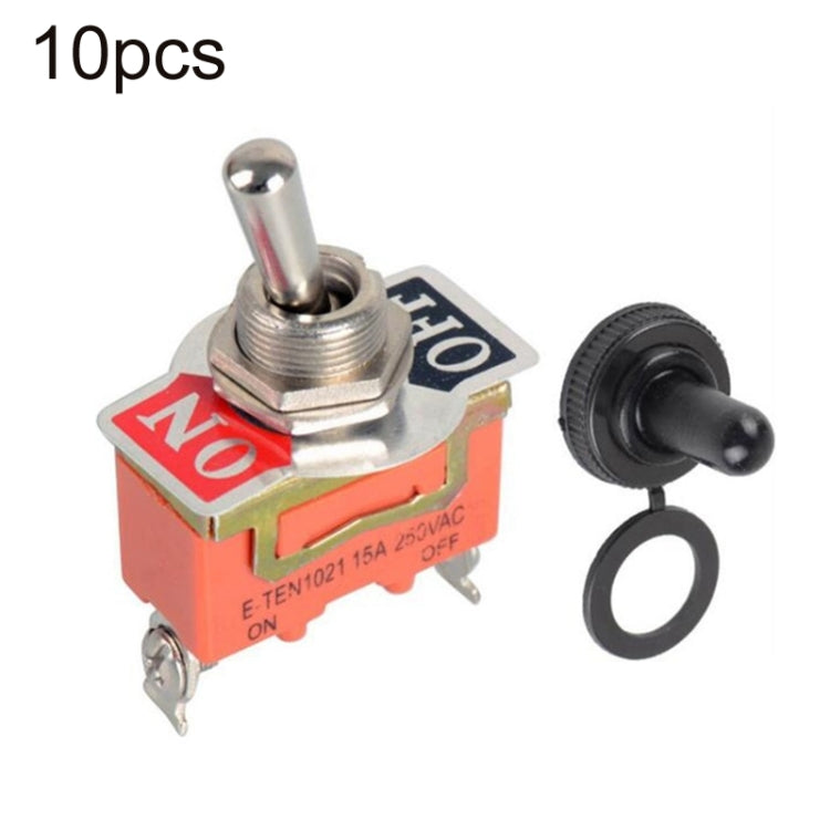 10pcs E-TEN1021 2-speed Waterproof Rocker Toggle Switch(Orange) - Marine Accessories & Parts by PMC Jewellery | Online Shopping South Africa | PMC Jewellery | Buy Now Pay Later Mobicred