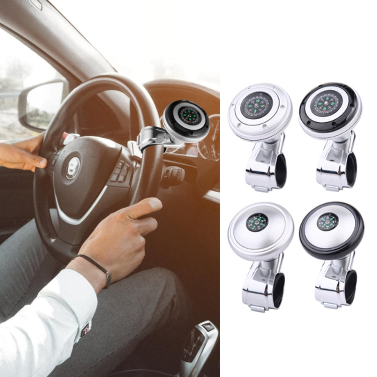 Car Steering Wheel Booster Ball Assist With Compass(B Model Black) - Steering Wheel Accessories by PMC TechLife | Online Shopping South Africa | PMC TechLife | Buy Now Pay Later Mobicred