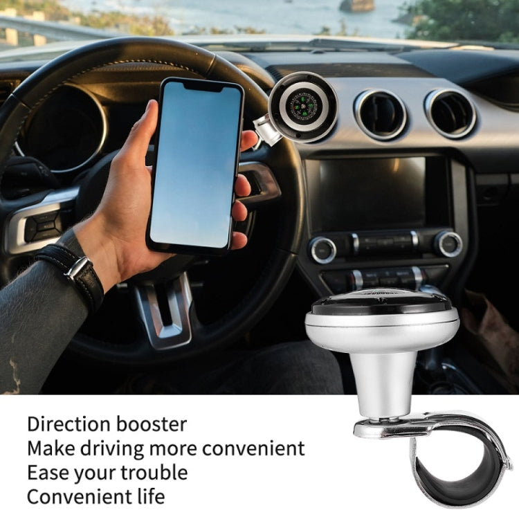 Car Steering Wheel Booster Ball Assist With Compass(B Model White) - Steering Wheel Accessories by PMC TechLife | Online Shopping South Africa | PMC TechLife | Buy Now Pay Later Mobicred