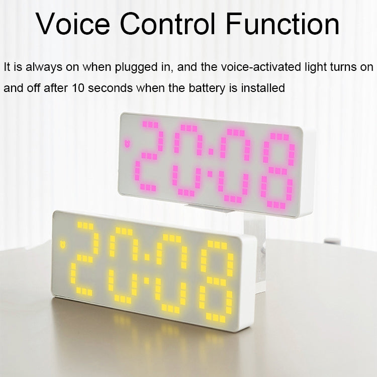 8017 LED Screen Voice Control Digital Alarm Clock Desktop Multifunctional Temperature Clock(Green) - Alarm Clocks by PMc TechLife | Online Shopping South Africa | PMc TechLife | Buy Now Pay Later Mobicred