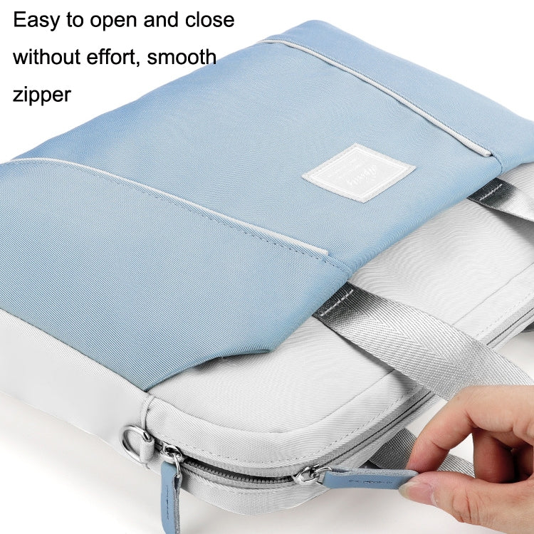 15.6 inch Computer Handheld Messenger Bag For Apple MacBook / Huawei / Xiaomi / Basne(Ladder hand gray+gray PU power package) - 13.3 inch by PMC TechLife | Online Shopping South Africa | PMC TechLife | Buy Now Pay Later Mobicred