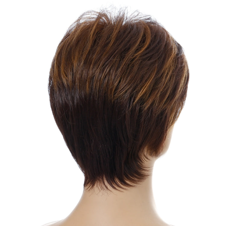 WIG-155 Ladies Short Curly Wig High Temperature Silk Chemical Fiber Headgear(Brown) - free shipping - PMC TechLife - Order now!