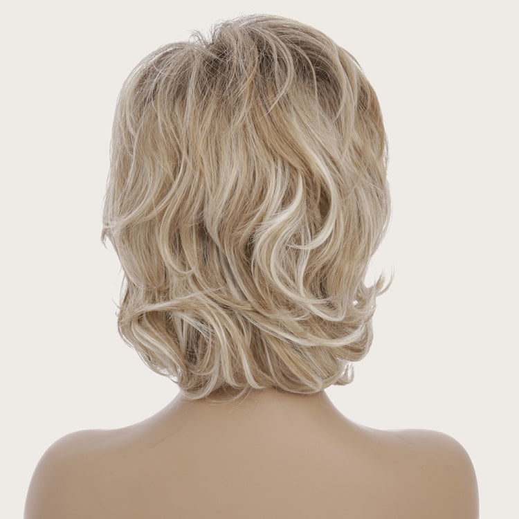 Wig-450 Gold Ladies Short Curly Hair High Temperature Silk Chemical Fiber Wig Headgear - free shipping - PMC TechLife - Order now!
