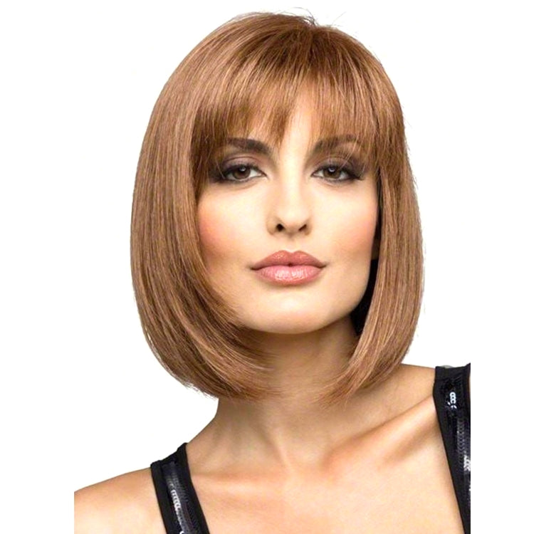 Wig-435A Brown Ladies High Temperature Silk Short Wig Chemical Fiber Headgear - free shipping - PMC TechLife - Order now!