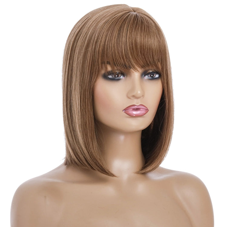 Wig-435A Brown Ladies High Temperature Silk Short Wig Chemical Fiber Headgear - free shipping - PMC TechLife - Order now!
