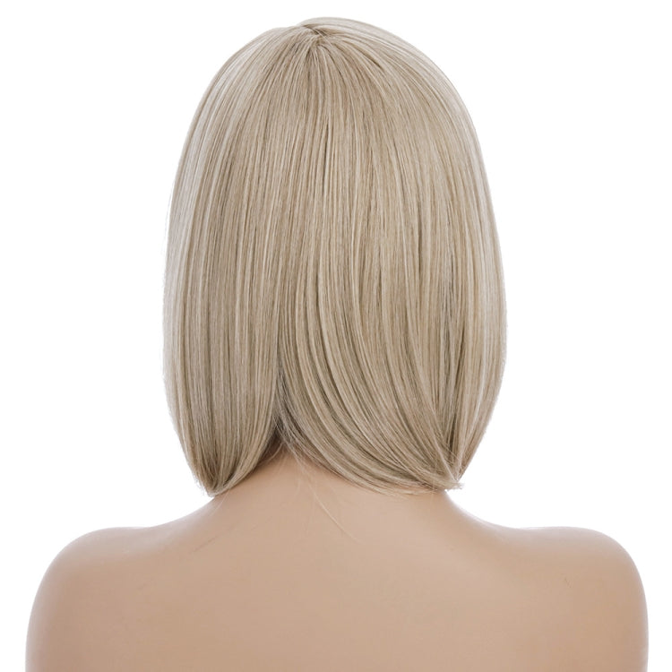 Wig-435B Light Gold Ladies High Temperature Silk Short Wig Chemical Fiber Headgear - free shipping - PMC TechLife - Order now!
