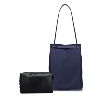 For Apple Macbook Shoulder / Handheld / Messenger Computer Bag, Size: Medium(Navy+Black PU Power Bag) - 13.3 inch by PMC Jewellery | Online Shopping South Africa | PMC Jewellery | Buy Now Pay Later Mobicred