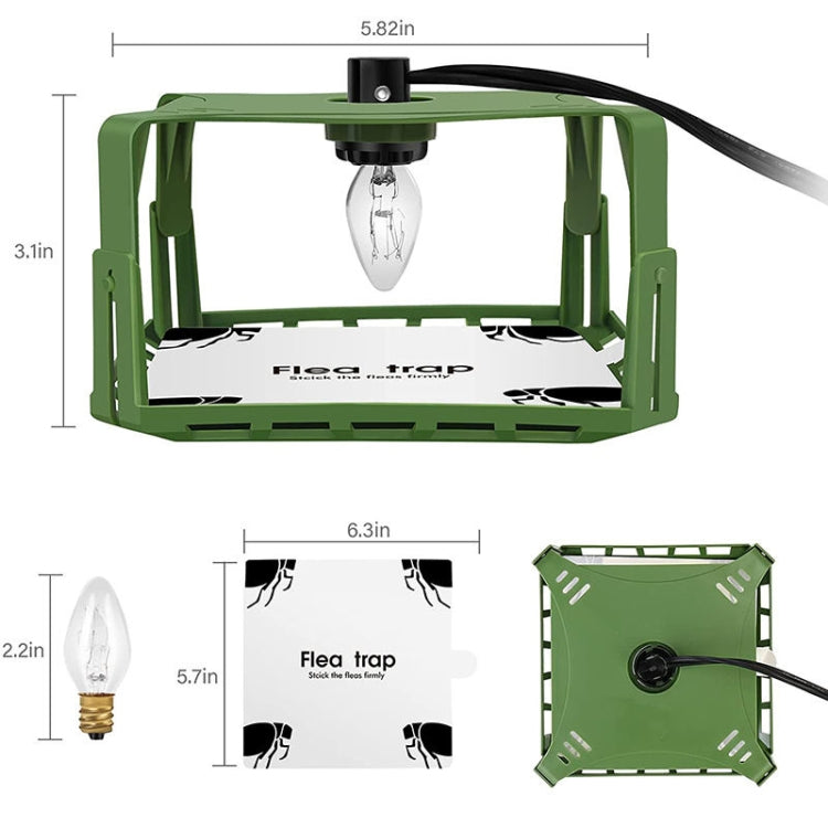 1pcs SK121 Square Fly Trap Flea Trap Pet Household Flea Light Catcher(EU Plug) - Traps by PMC Jewellery | Online Shopping South Africa | PMC Jewellery | Buy Now Pay Later Mobicred