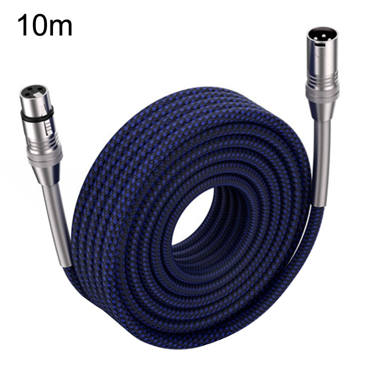 LHD010 Caron Male To Female XLR Dual Card Microphone Cable Audio Cable 10m(Blue) - Microphone Audio Cable & Connector by PMC Jewellery | Online Shopping South Africa | PMC Jewellery | Buy Now Pay Later Mobicred