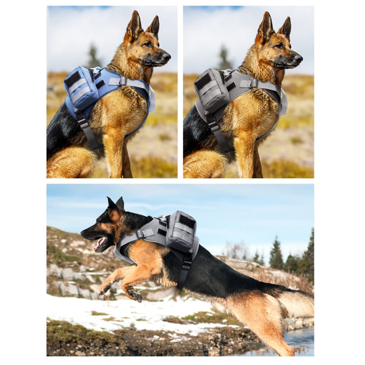 Dog Explosion-proof Chest Strap With Detachable Combination Backpack, Size: M(Lake Blue) - Leashes & Chest Strap by PMC TechLife | Online Shopping South Africa | PMC TechLife | Buy Now Pay Later Mobicred