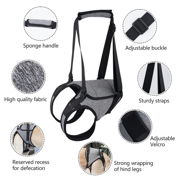 Dog Hind Leg Auxiliary Strap Decompression Auxiliary Travel Belt For Elderly and Injured Dog, Size: L - Protector Walking Aids by PMC TechLife | Online Shopping South Africa | PMC TechLife