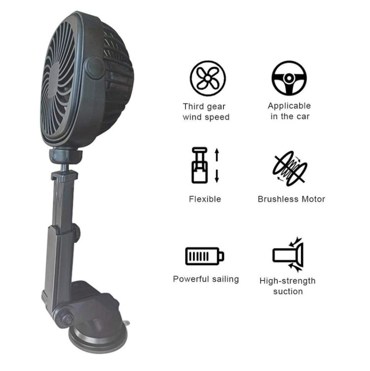 Car Suction Cup Fan Desktop Dormitory Office Kitchen Fan(Pink) - Heating & Fans by PMC TechLife | Online Shopping South Africa | PMC TechLife | Buy Now Pay Later Mobicred