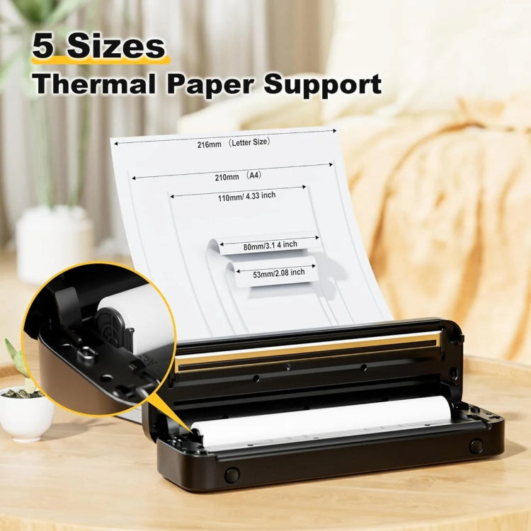 Phomemo M832 300dpi Wireless Thermal Portable Printer, Size: Letter Version(Black) - free shipping - PMC TechLife - Order now!